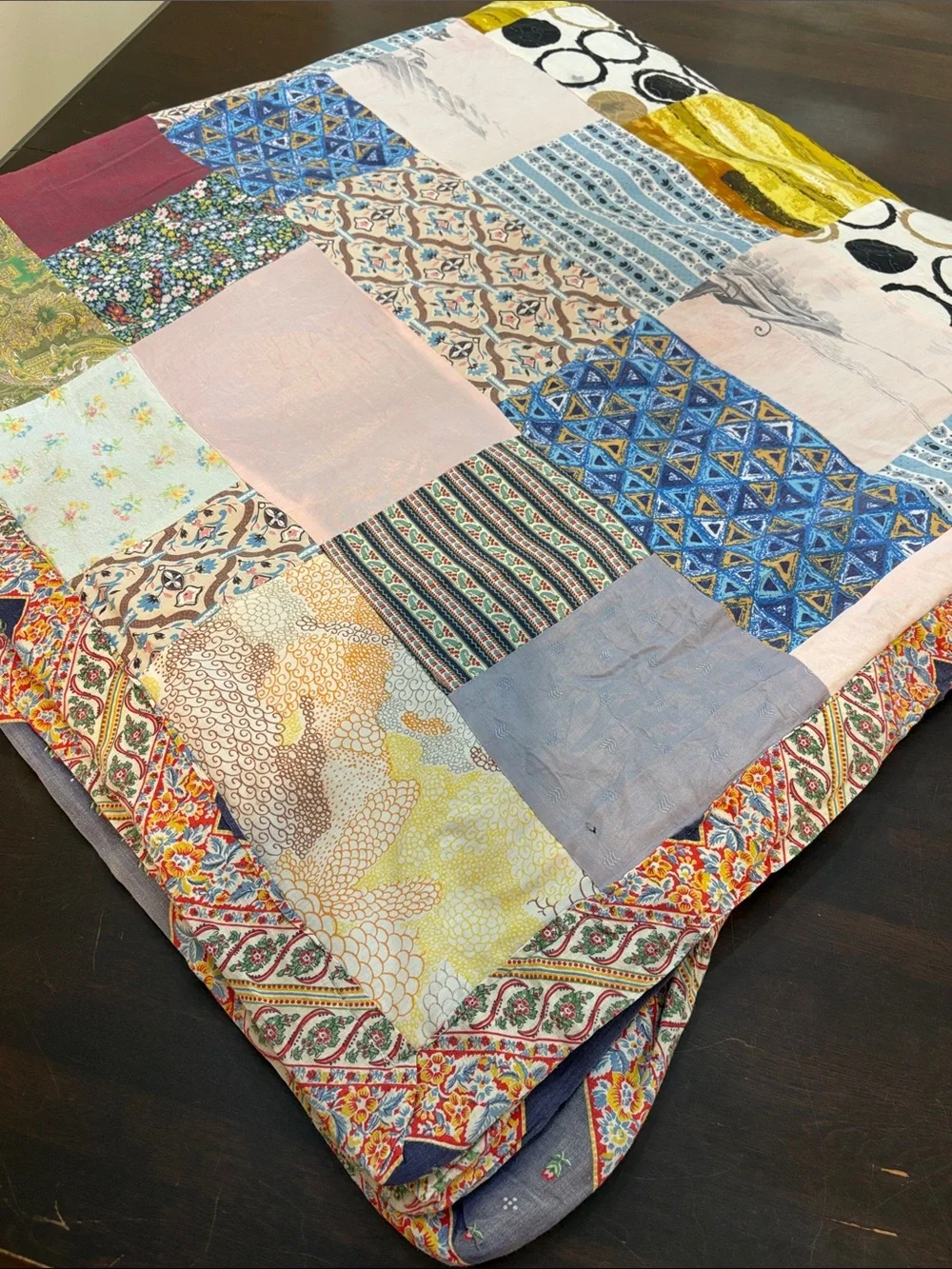 Handmade Vintage Patchwork Cotton Quilt